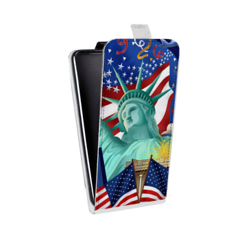 Дизайнерский вертикальный чехол-книжка для Sony Xperia Z3+ Флаг США (на заказ)