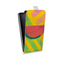 Дизайнерский вертикальный чехол-книжка для HTC Desire 601 Арбузно-подсолнечное настроение
