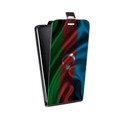Дизайнерский вертикальный чехол-книжка для Samsung Galaxy J7 Флаг Азербайджана