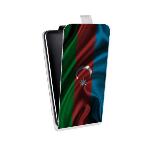 Дизайнерский вертикальный чехол-книжка для Nokia 7.1 Флаг Азербайджана