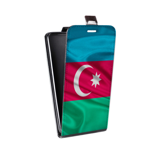 Дизайнерский вертикальный чехол-книжка для ASUS ZenFone 5 Lite Флаг Азербайджана