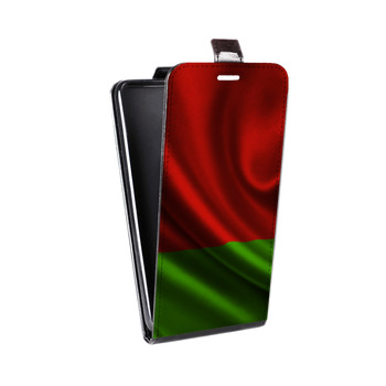 Дизайнерский вертикальный чехол-книжка для Alcatel One Touch Pop D5 Флаг Белоруссии (на заказ)