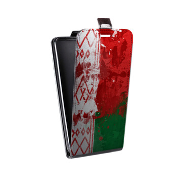 Дизайнерский вертикальный чехол-книжка для Sony Xperia XA2 Ultra Флаг Белоруссии (на заказ)