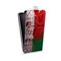 Дизайнерский вертикальный чехол-книжка для HTC Desire 530 Флаг Белоруссии