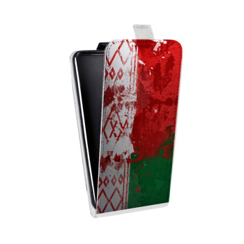 Дизайнерский вертикальный чехол-книжка для Huawei Honor 6C Pro Флаг Белоруссии (на заказ)