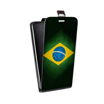 Дизайнерский вертикальный чехол-книжка для Iphone 7 Флаг Бразилии (на заказ)