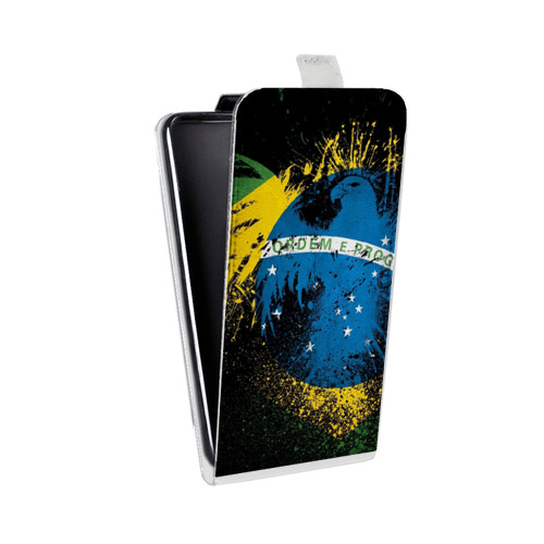 Дизайнерский вертикальный чехол-книжка для Huawei Mate S Флаг Бразилии