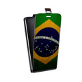 Дизайнерский вертикальный чехол-книжка для Huawei Y9 (2018) Флаг Бразилии