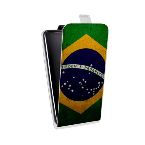 Дизайнерский вертикальный чехол-книжка для Microsoft Lumia 950 Флаг Бразилии