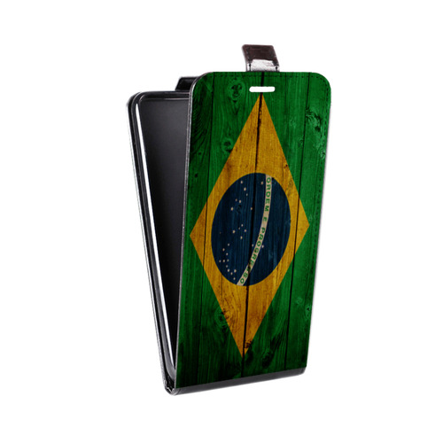 Дизайнерский вертикальный чехол-книжка для Huawei Honor 50 Флаг Бразилии