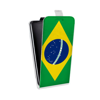 Дизайнерский вертикальный чехол-книжка для Samsung Galaxy Core Lite Флаг Бразилии (на заказ)