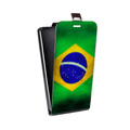 Дизайнерский вертикальный чехол-книжка для Huawei Y3 (2017) Флаг Бразилии