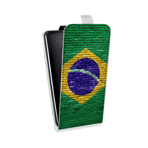 Дизайнерский вертикальный чехол-книжка для Iphone 5c Флаг Бразилии