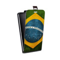 Дизайнерский вертикальный чехол-книжка для Alcatel One Touch Pop 2 (4.5) Флаг Бразилии