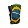 Дизайнерский вертикальный чехол-книжка для Prestigio Grace Флаг Бразилии
