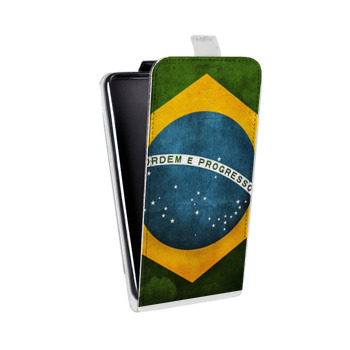 Дизайнерский вертикальный чехол-книжка для Meizu Pro 7 Plus Флаг Бразилии (на заказ)