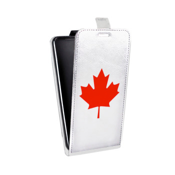 Дизайнерский вертикальный чехол-книжка для Alcatel One Touch Idol 3 (4.7) Флаг Канады (на заказ)