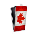 Дизайнерский вертикальный чехол-книжка для Alcatel 1C Флаг Канады