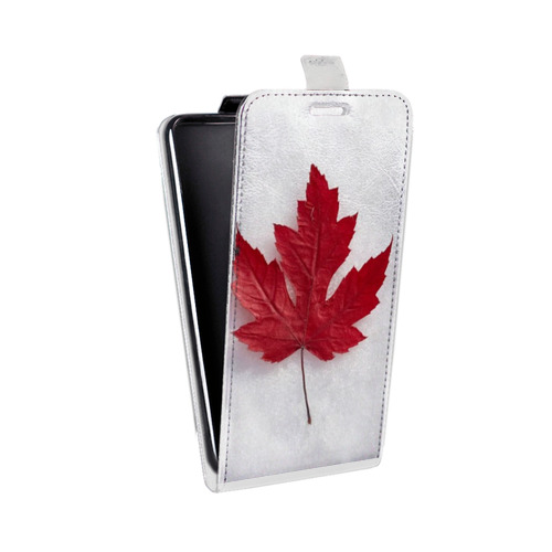 Дизайнерский вертикальный чехол-книжка для Alcatel One Touch Hero Флаг Канады