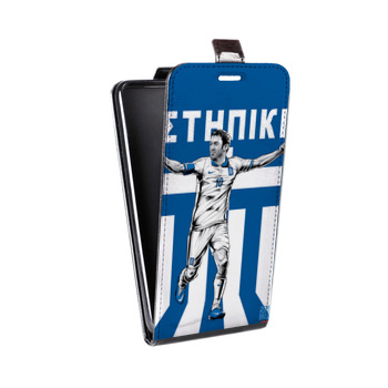 Дизайнерский вертикальный чехол-книжка для LG K7 Флаг Греции (на заказ)