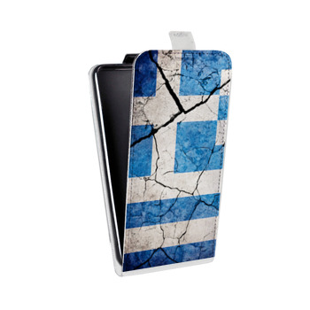 Дизайнерский вертикальный чехол-книжка для Samsung Galaxy J5 Флаг Греции (на заказ)