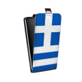 Дизайнерский вертикальный чехол-книжка для Huawei Y6II Флаг Греции