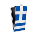 Дизайнерский вертикальный чехол-книжка для Philips i928 Флаг Греции
