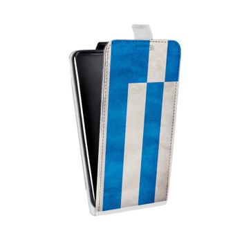 Дизайнерский вертикальный чехол-книжка для Samsung Galaxy Note 5 Флаг Греции (на заказ)
