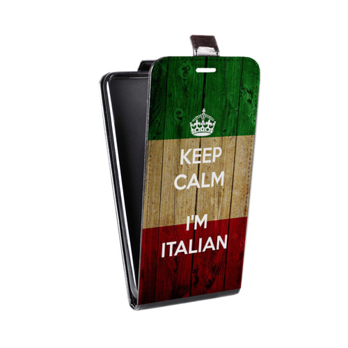 Дизайнерский вертикальный чехол-книжка для HTC Desire 12 Флаг Италии