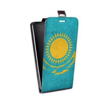 Дизайнерский вертикальный чехол-книжка для Alcatel One Touch Pop D5 Флаг Казахстана (на заказ)