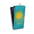 Дизайнерский вертикальный чехол-книжка для Huawei Honor 10 Флаг Казахстана