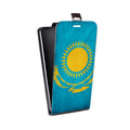 Дизайнерский вертикальный чехол-книжка для Huawei Y3 (2017) Флаг Казахстана