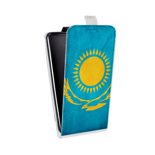 Дизайнерский вертикальный чехол-книжка для Iphone Xr Флаг Казахстана