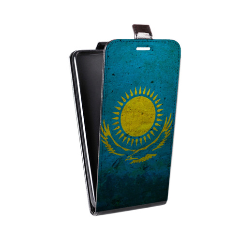 Дизайнерский вертикальный чехол-книжка для Iphone 11 Pro Флаг Казахстана