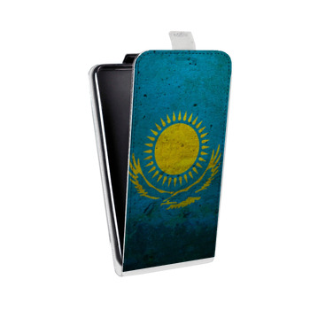 Дизайнерский вертикальный чехол-книжка для Huawei P10 Флаг Казахстана (на заказ)