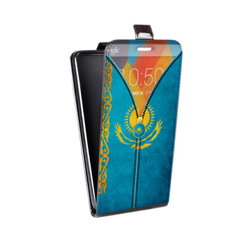 Дизайнерский вертикальный чехол-книжка для Sony Xperia Z3 Флаг Казахстана (на заказ)