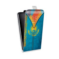 Дизайнерский вертикальный чехол-книжка для Alcatel Idol 5S Флаг Казахстана