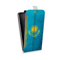 Дизайнерский вертикальный чехол-книжка для Alcatel U5 Флаг Казахстана