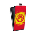 Дизайнерский вертикальный чехол-книжка для LG Optimus G2 Флаг Киргизии