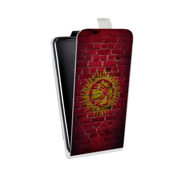 Дизайнерский вертикальный чехол-книжка для Iphone 5s Флаг Киргизии (на заказ)
