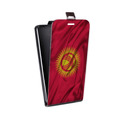 Дизайнерский вертикальный чехол-книжка для LG L80 Флаг Киргизии