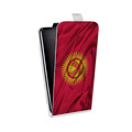 Дизайнерский вертикальный чехол-книжка для Alcatel One Touch Hero Флаг Киргизии