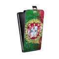 Дизайнерский вертикальный чехол-книжка для Huawei Y6 (2019) Флаг Португалии