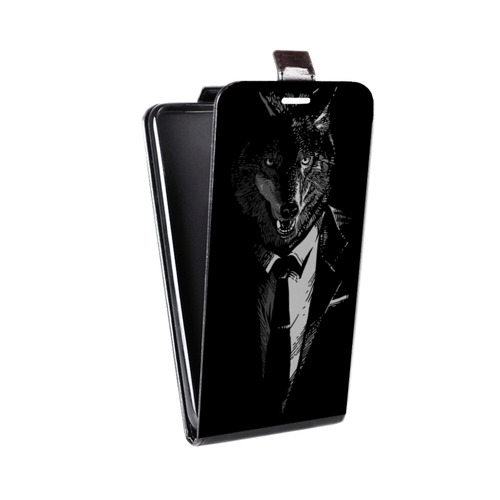 Дизайнерский вертикальный чехол-книжка для Huawei Honor 6 Plus Хищные джентльмены
