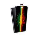 Дизайнерский вертикальный чехол-книжка для Iphone 5c Флаг Раста