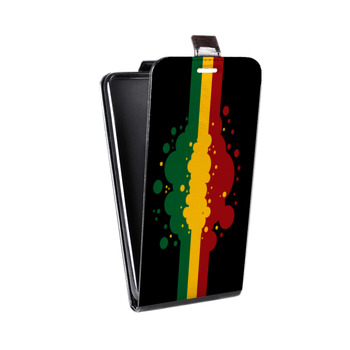 Дизайнерский вертикальный чехол-книжка для Iphone 7 Флаг Раста (на заказ)