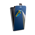 Дизайнерский вертикальный чехол-книжка для Samsung Galaxy Grand Флаг Швеции