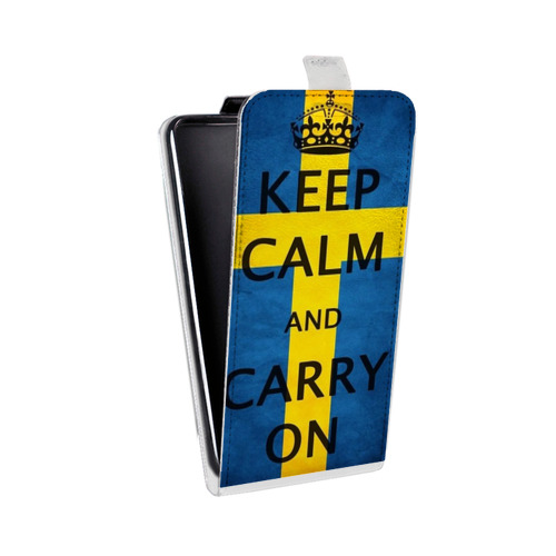 Дизайнерский вертикальный чехол-книжка для LG Stylus 3 Флаг Швеции