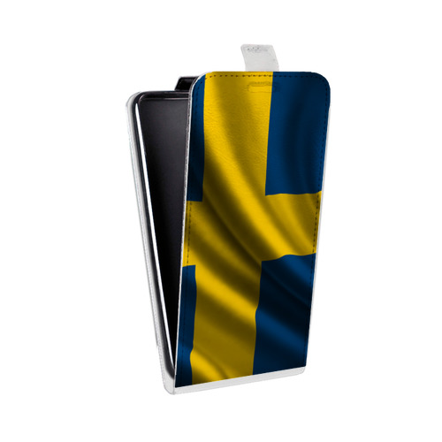Дизайнерский вертикальный чехол-книжка для HTC Desire 601 Флаг Швеции