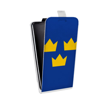 Дизайнерский вертикальный чехол-книжка для Samsung Galaxy J2 Prime Флаг Швеции (на заказ)